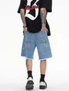 Mens Denim Shorts Y2k Style