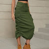 Midi Denim Cargo Skirt