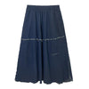 Navy Denim Midi Skirt