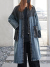 Oversized Denim Trench Coat