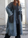 Oversized Denim Trench Coat