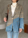 Patchwork Denim Blazer