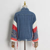 Patchwork Denim Jacket Womens