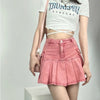 Pink Denim Cargo Skirt