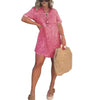 Pink Denim Dress Women