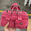 Pink Denim Handbag