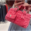 Pink Denim Handbag