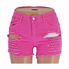 Pink Destroyed Denim Short