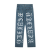 Printed Straight Leg Jeans