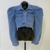 Puff Shoulder Denim Jacket