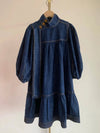 Puff Sleeve Denim Dress