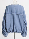 Puff Sleeve Denim Jacket