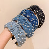 Rhinestone Denim Headband