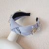 Rhinestone Denim Headband