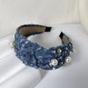 Rhinestone Denim Headband