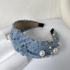 Rhinestone Denim Headband