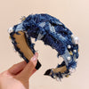 Rhinestone Denim Headband