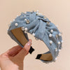 Rhinestone Denim Headband