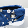 Rhinestone Denim Headband