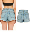 Rhinestone Fringe Denim Shorts