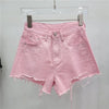 Ripped Rhinestone Denim Shorts