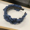 Ruffled Denim Headband