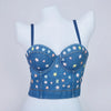 Stars Denim Corset Top