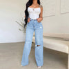 Straight Leg High Waisted Jeans