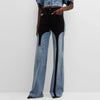 Straight Leg Patchwork Jeans