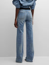 Straight Leg Patchwork Jeans