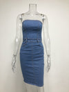 Strapless Denim Bodycon Dress