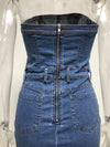 Strapless Denim Bodycon Dress