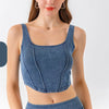 Strechy Denim Corset Top