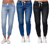 Tie Waist Skinny Jeans