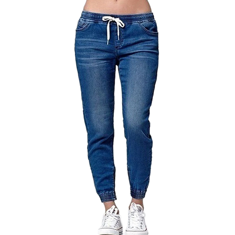 Tie Waist Skinny Jeans