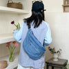 Unisex Denim Crossbody Bag