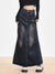 Vintage Denim Cargo Skirt Long