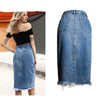 Vintage Denim Midi Skirt