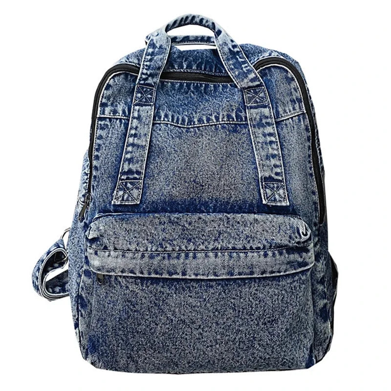 Washed Denim Backpack