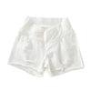 White Denim Maternity Shorts