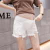 White Denim Maternity Shorts