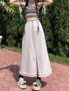 White Maxi Denim Skirt