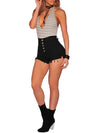 Women's Black Denim Shorts