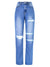 Women's Blue Jeans Straight Leg