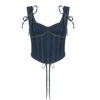 Women's Denim Corset Top