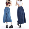 Women's Denim Pleated Skirt