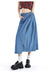 Women's Denim Pleated Skirt