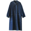 Women's Long Denim Trench Coat