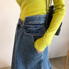 Women's Midi Denim Skirt