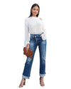 Women's Straight Leg Blue Jeans